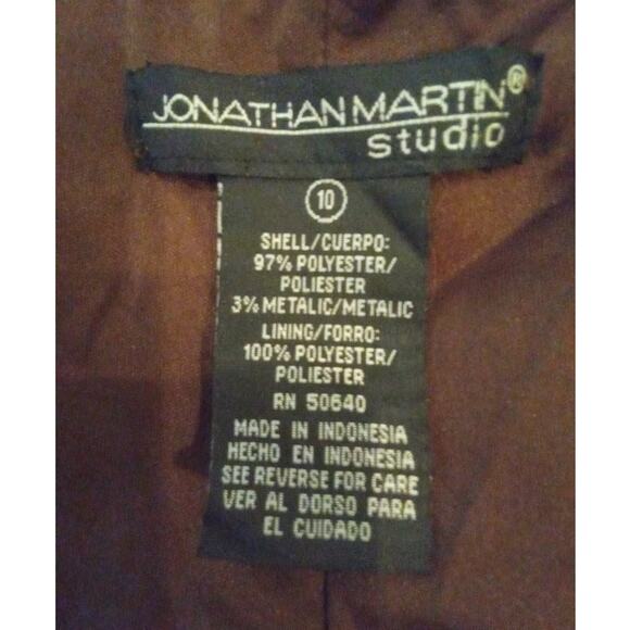 Jonathan Martin Studio Brown Drop Waist Halter Dress - 10 - Picture 7 of 7